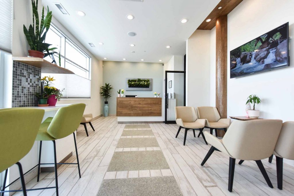 Warm & Welcoming Reception Area | River Harmony Dental | General & Family Dentist | Cochrane | Alberta